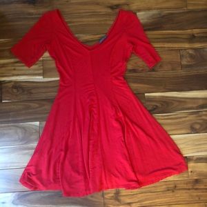 Red mini skater dress